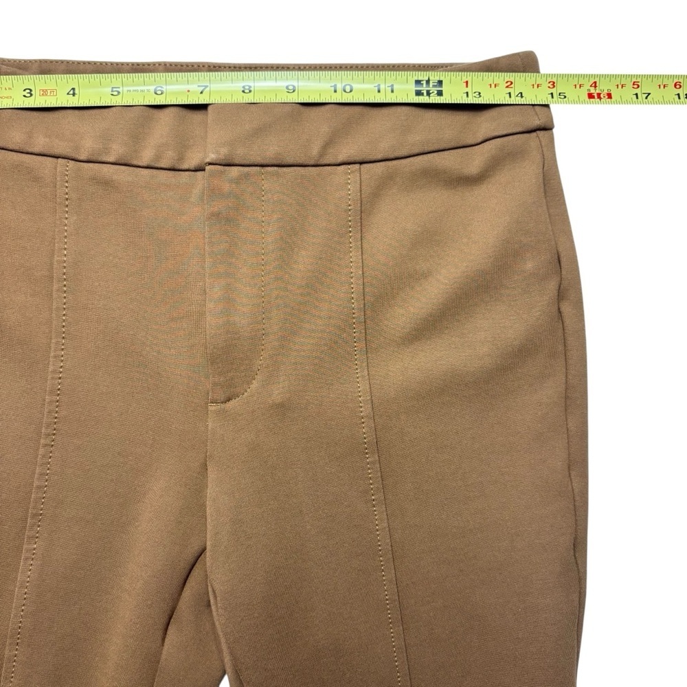 Anthropologie The Essential Slim Ponte Knit Ankle Zip Skinny Pants Size 4 Brown - Picture 10 of 16